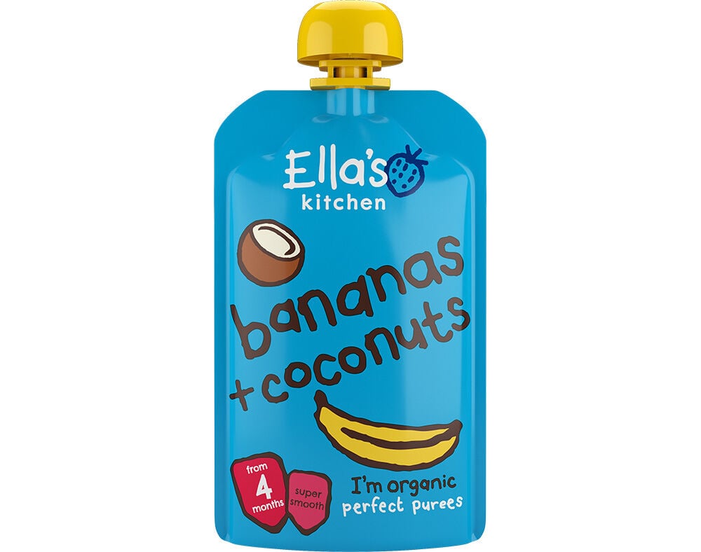 SAQUETA ELLA'S KITCHEN BANANA E LEITE DE C&Ocirc;CO 120G image number 0