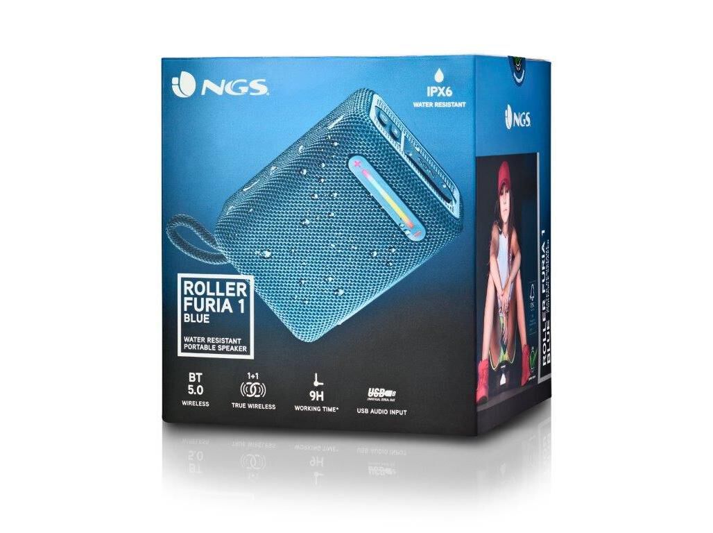 COLUNAS PORTATEIS BT NGS ROLLERFURIA1BLUE image number 3