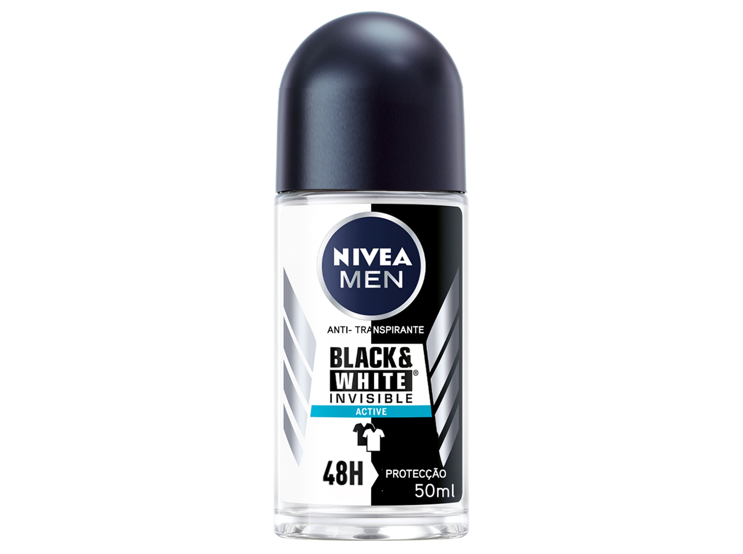 Desodorizante Roll-on Invisible for Black & White Active NIVEA MEN 50 ml image number 0