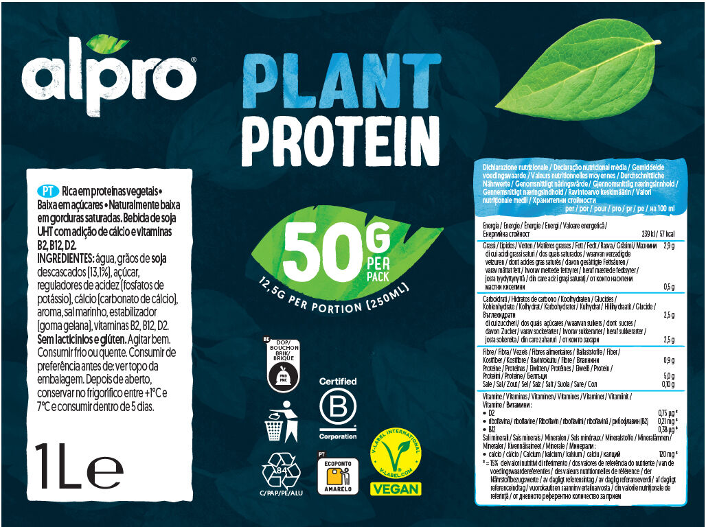 BEBIDA ALPRO SOJA ALTO TEOR PROTE&Iacute;NA 1L image number 1