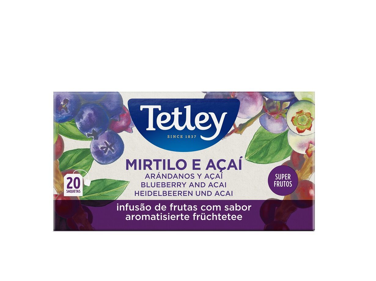 INFUS&Atilde;O TETLEY MIRTILO E A&Ccedil;AI 20 SAQ image number 1