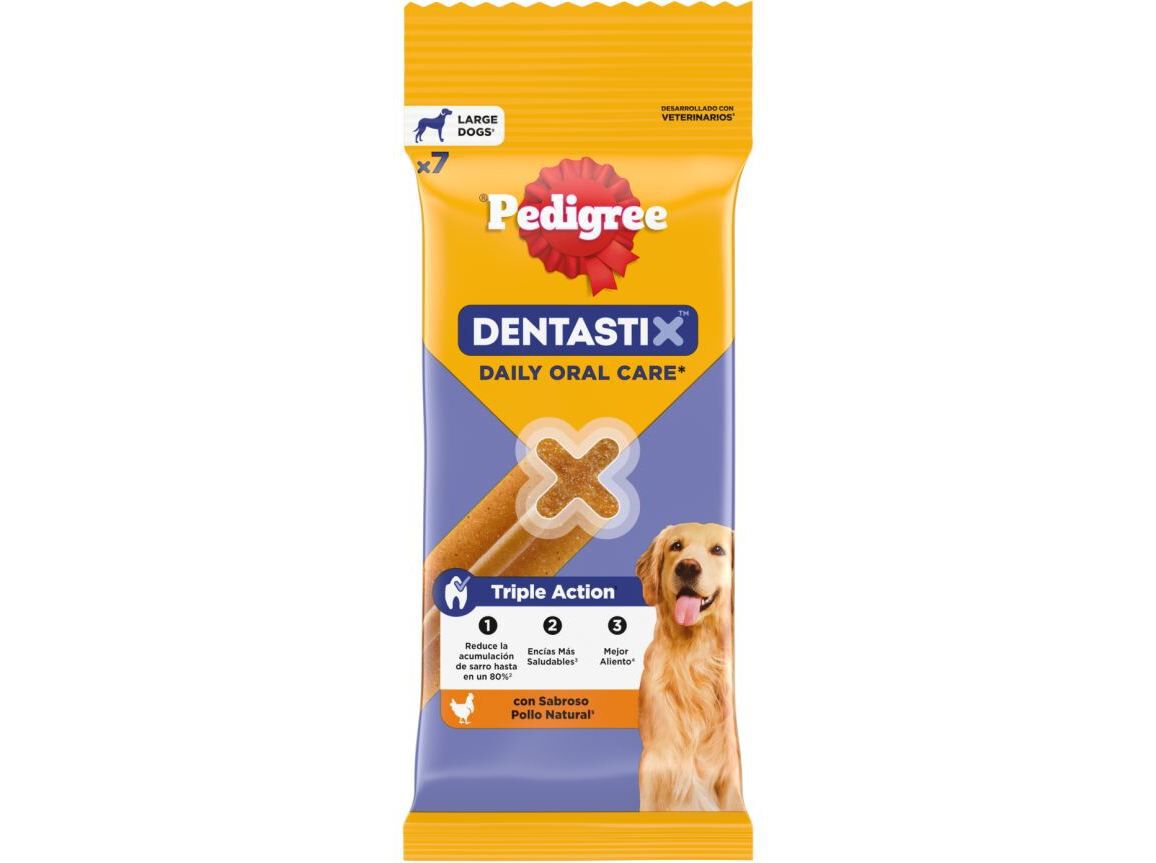 SNACKS PARA C&Atilde;O DENTASTIX PEDIGREE RA&Ccedil;A GRANDE 270G 7 UNIDADES