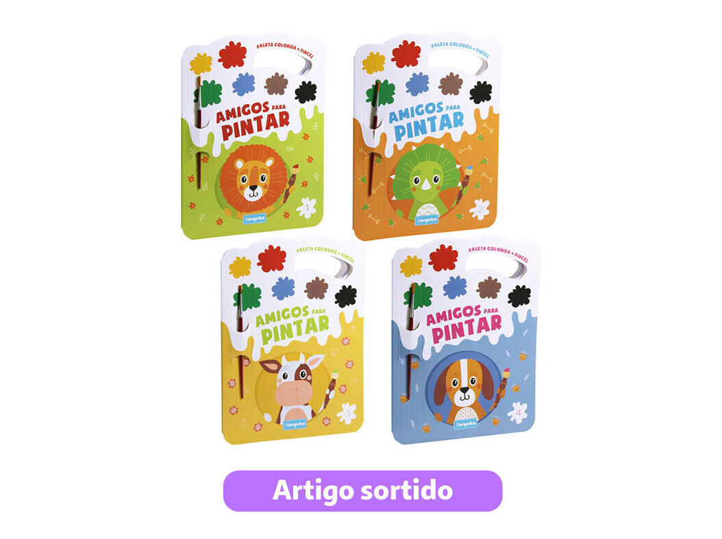LIVRO AMIGOS PARA PINTAR MODELOS SORTIDOS