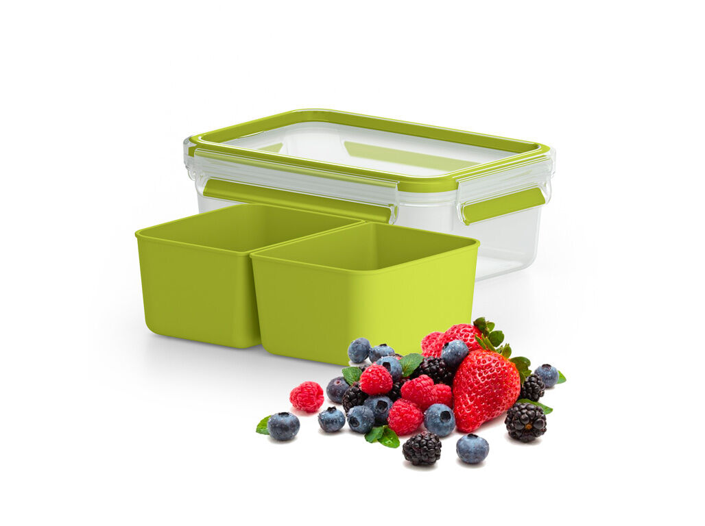 CAIXA PARA SNACKS E REFEI&Ccedil;&Atilde;O TEFAL RETANGULAR COM 2 DIVIS&Oacute;RIAS 1L image number 1