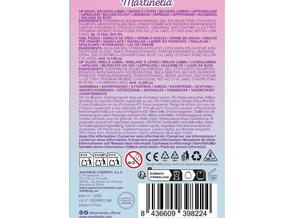 MINI MAKEUP KIT MARTINELIA LITTLE UNICORN image number 1