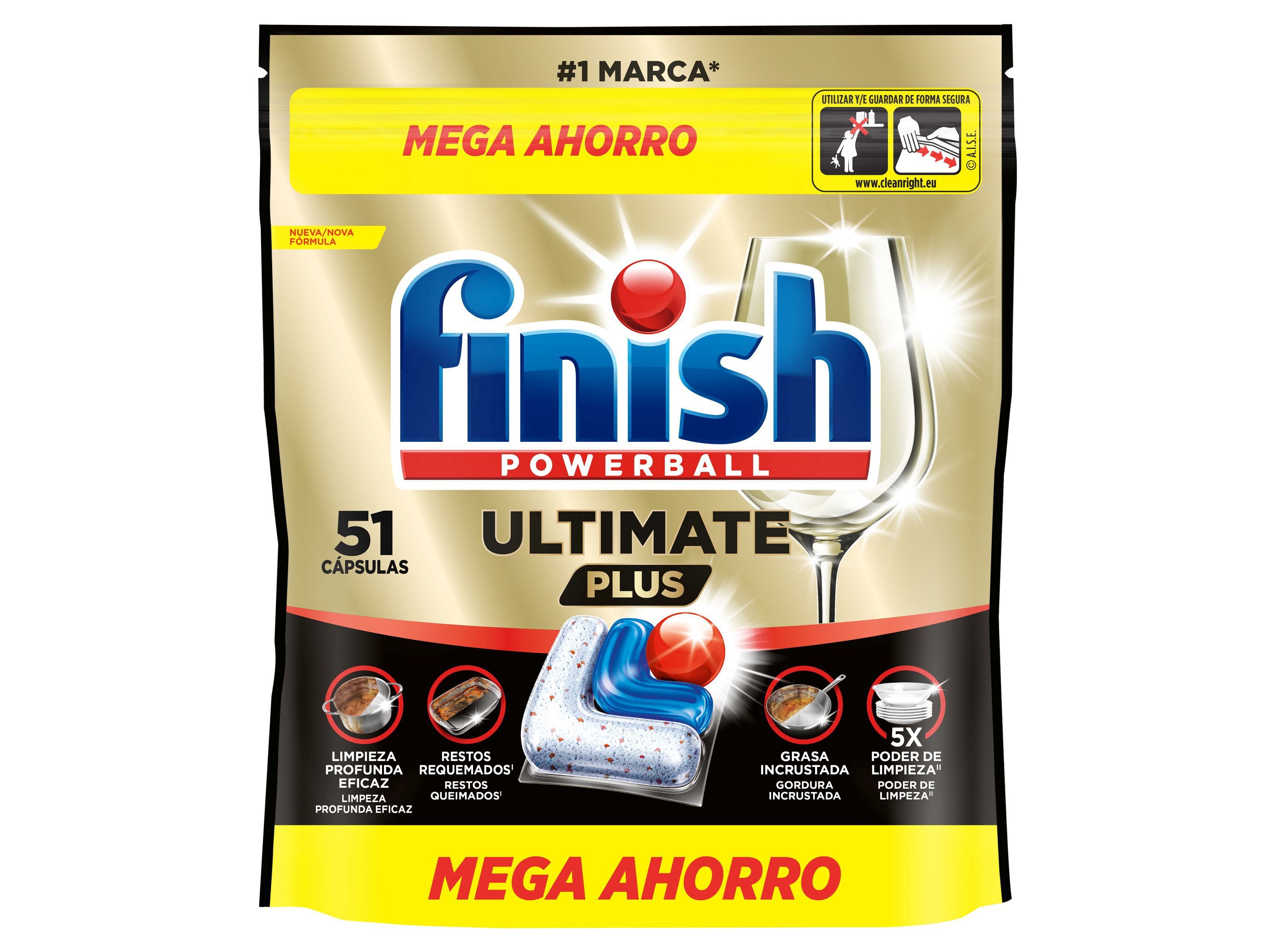DETERGENTE LOI&Ccedil;A M&Aacute;QUINA FINISH C&Aacute;PSULAS ULTIMATE PLUS 51P image number 0