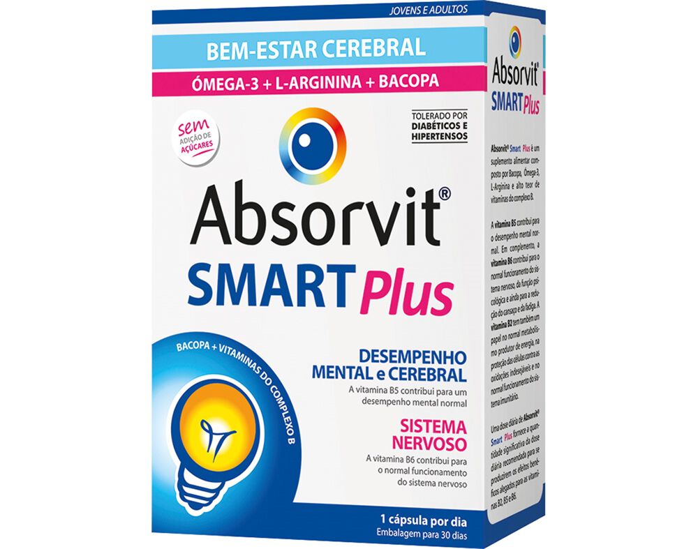 SUPLEMENTO ABSORVIT SMART PLUS 30 CAPSULAS image number 0