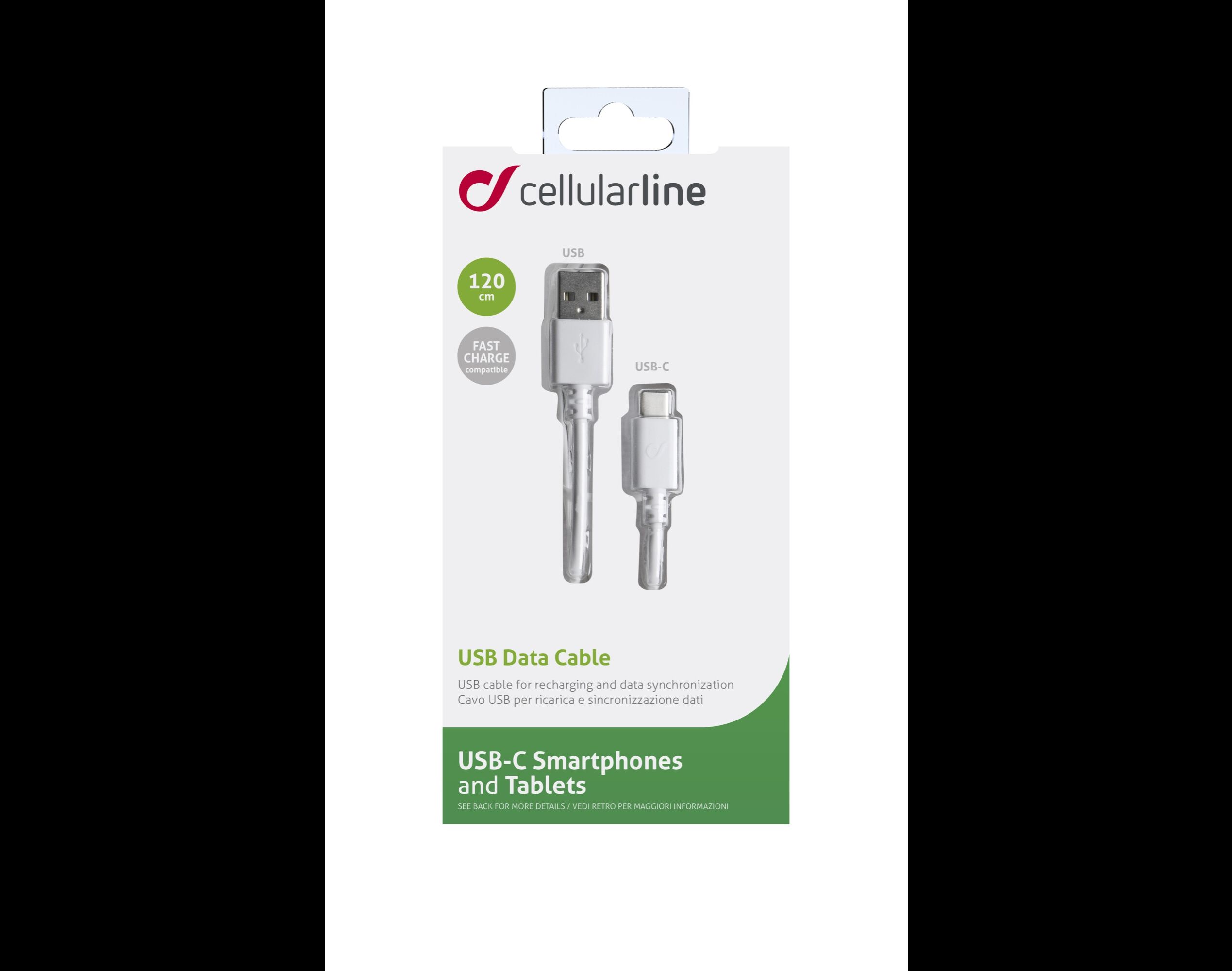 CABO USB TYPE C CELLULARLINE BRANCO 1.2M image number 0