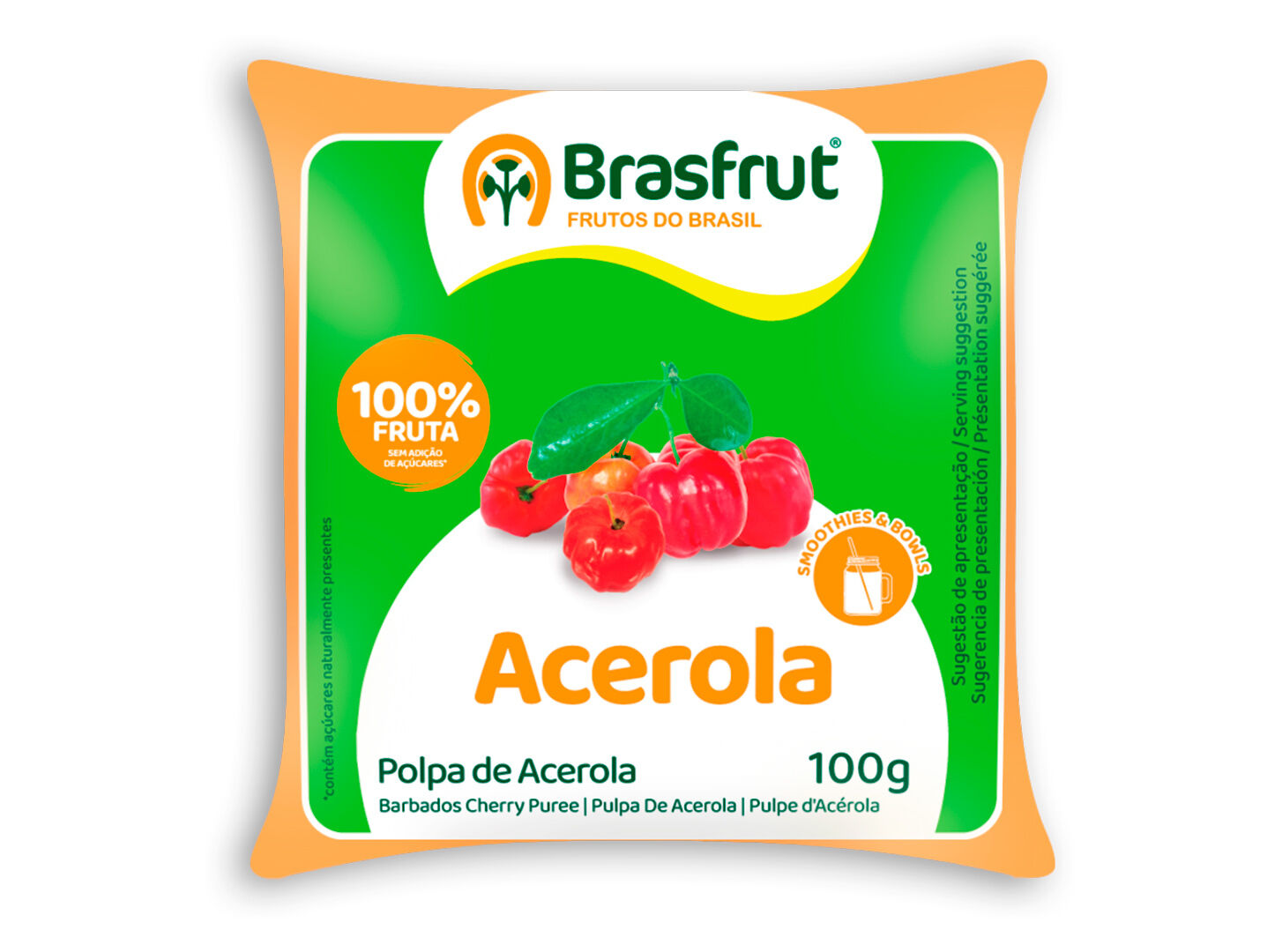 POLPA BRASFRUT DE FRUTA A&Ccedil;EROLA 100G