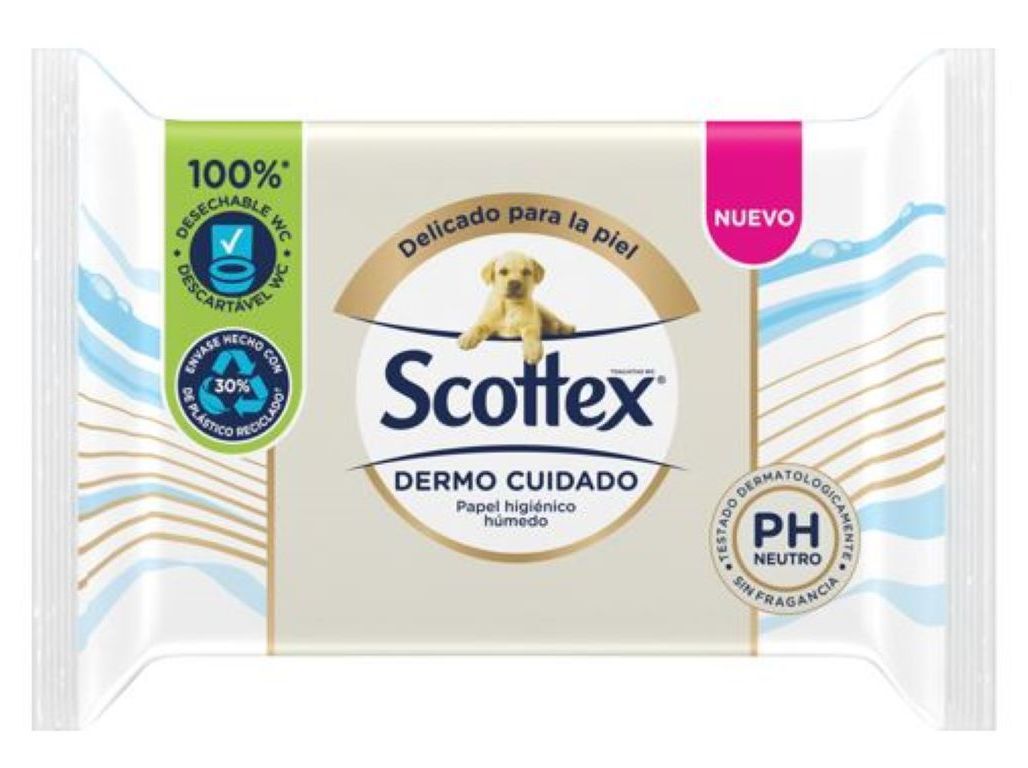 PAPEL HIGI&Eacute;NICO H&Uacute;MIDO SCOTTEX DERMO CUIDADO 66UN image number 0