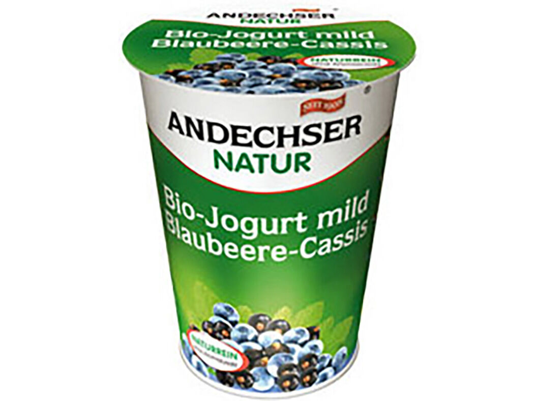 IOGURTE BIOL&Oacute;GICO ANDECHSER MIRTILO E CASSIS 400G image number 0