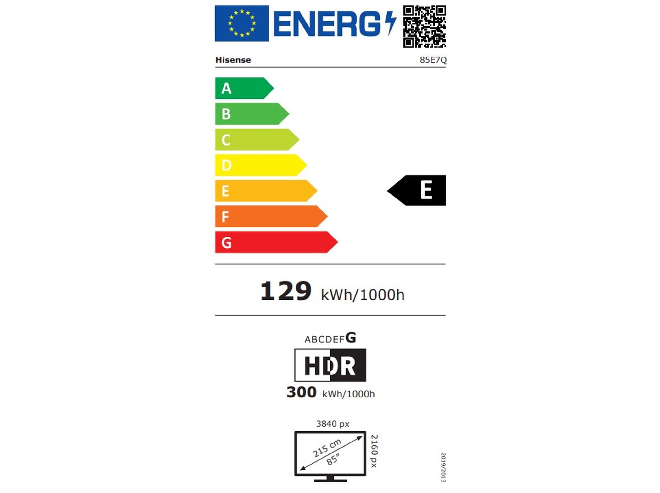 TV QLED HISENSE 85E7Q (85'' 4K SMART 215CM) image number 11