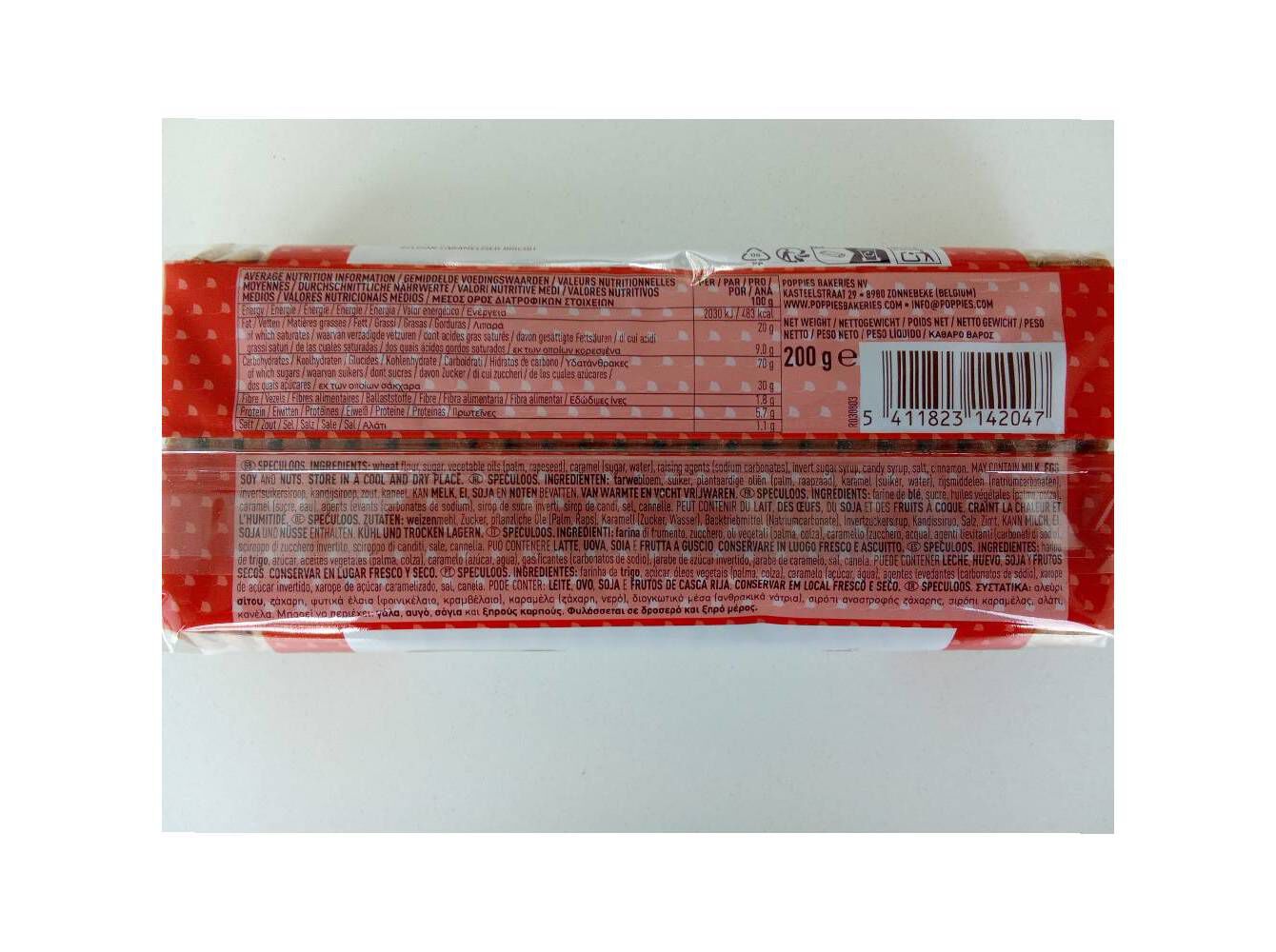 BOLACHAS POPPIES SPECULOOS 200G image number 1