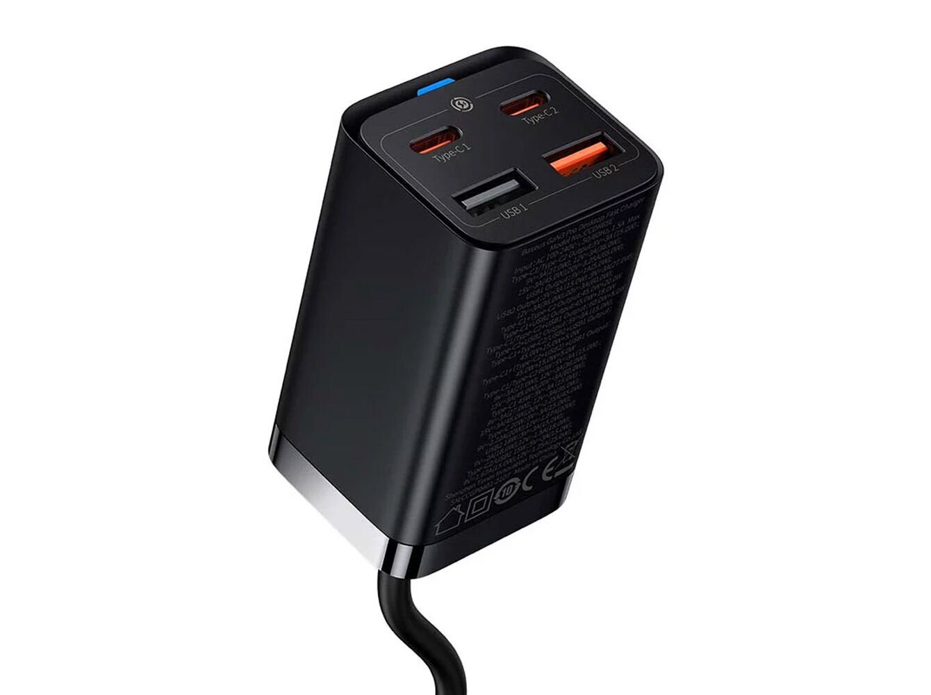 CARREGADOR BASEUS CCGP040101 65W 2USB+2USB-C image number 2