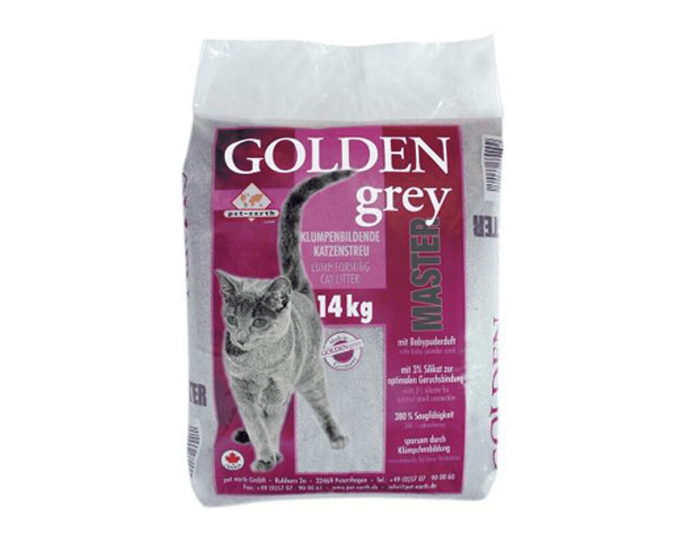 AREIA P/GATO GOLDEN GREY TALCO 14 KG