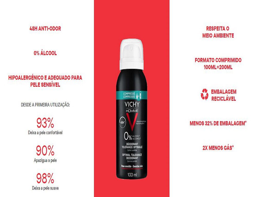 DESODORIZANTE VICHY TOLERANCE OPT 48H 100ML image number 1