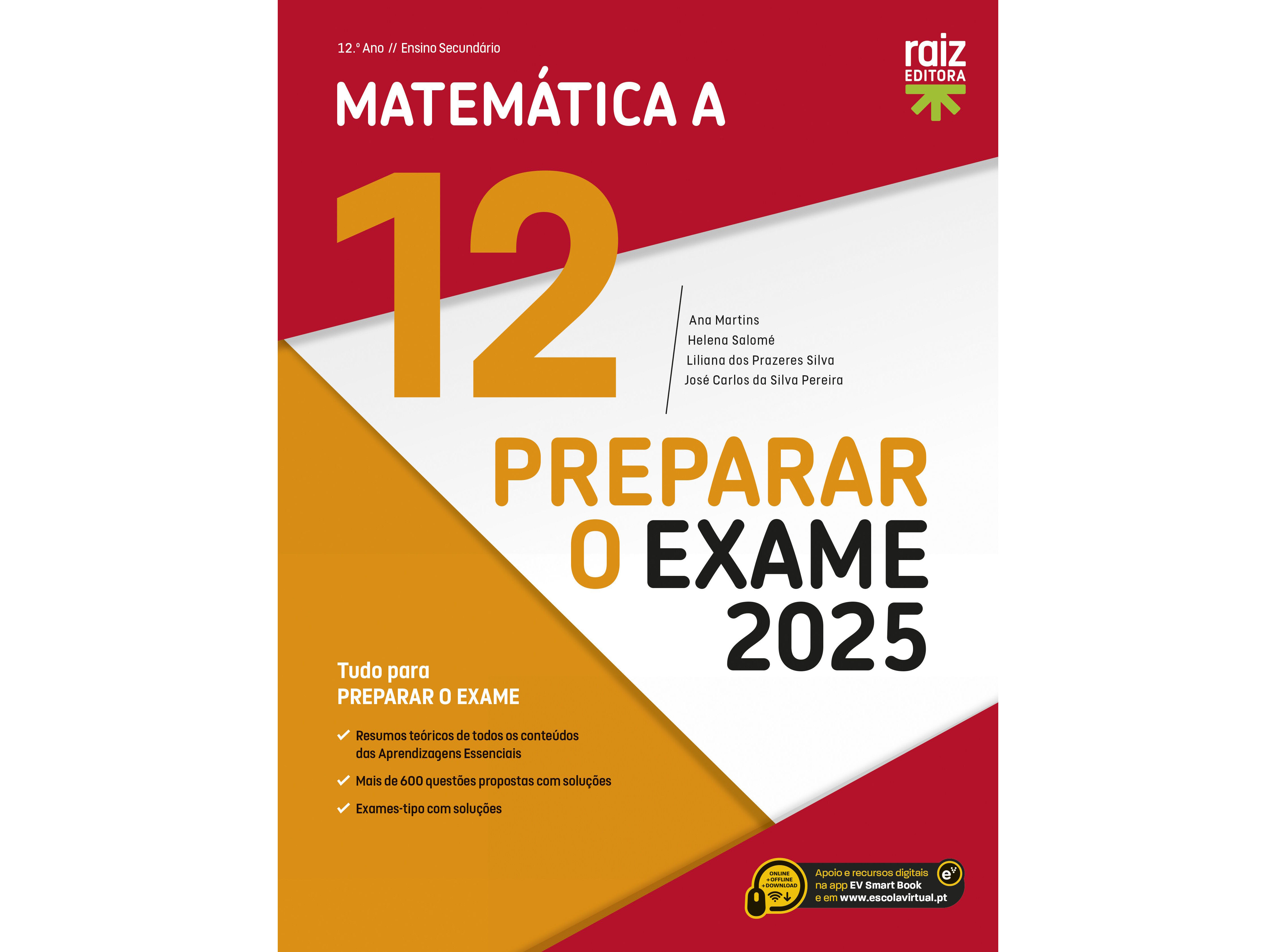 LIVRO PREPARAR O EXAME 2025 - MATEM&Aacute;TICA A - 12.&ordm; ANO image number 0