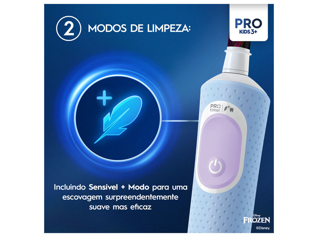 ESCOVA DENTES EL&Eacute;CTRICA ORAL-B VITALITY PRO KIDS 3+ FROZEN image number 4