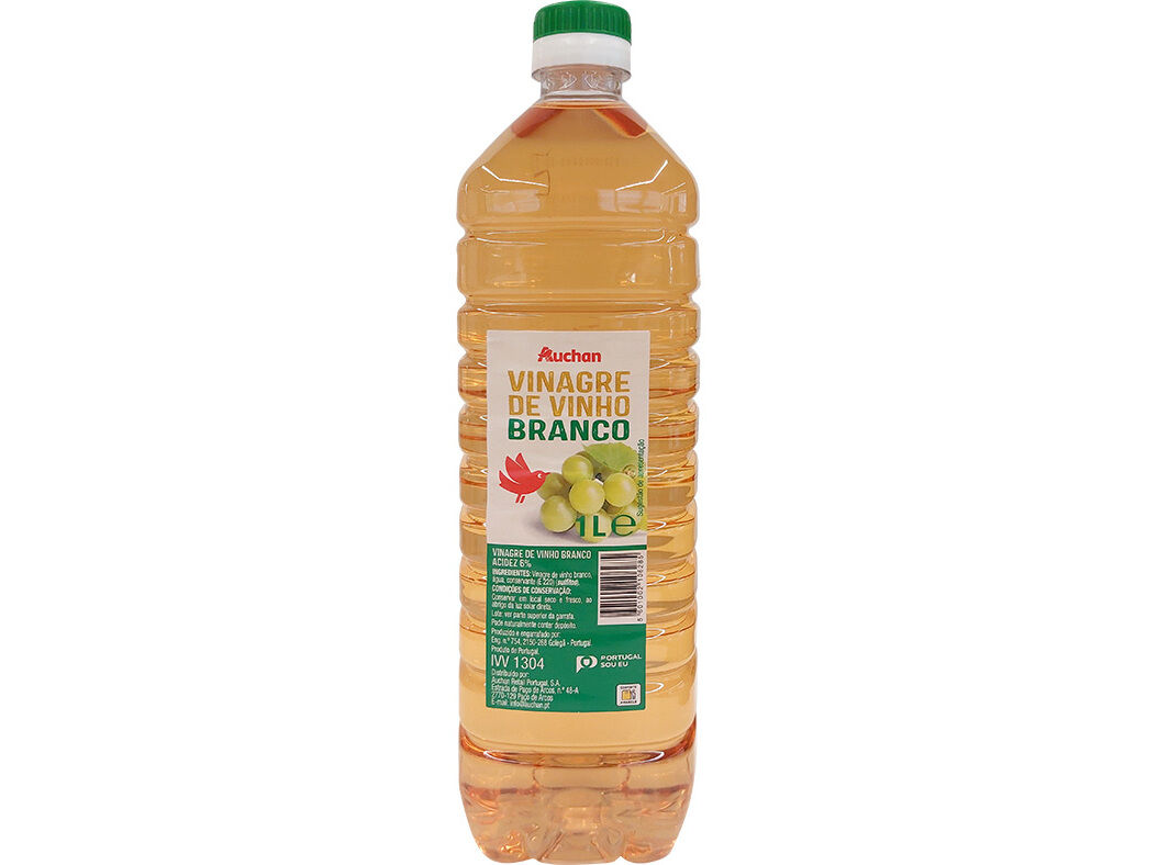 VINAGRE AUCHAN DE VINHO BRANCO 1L