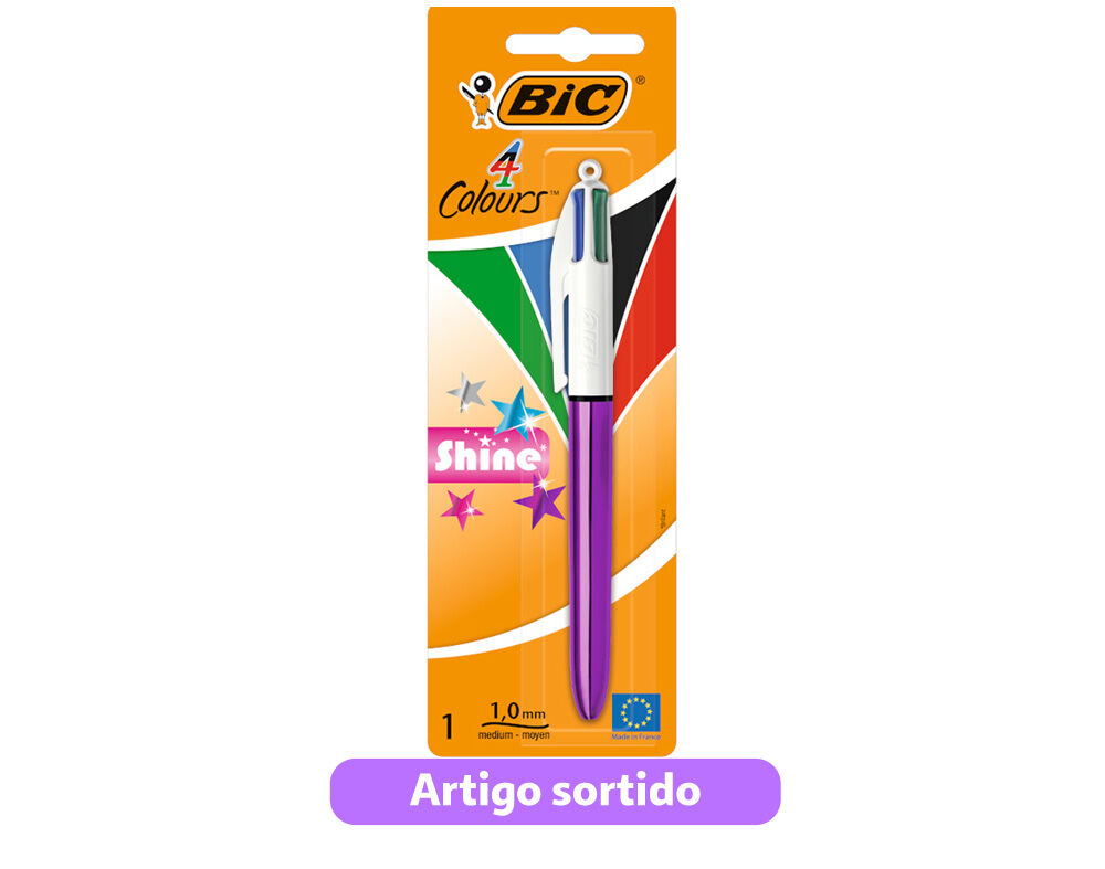 ESFEROGR&Aacute;FICA BIC SHINE 4 CORES CORES SORTIDAS image number 3
