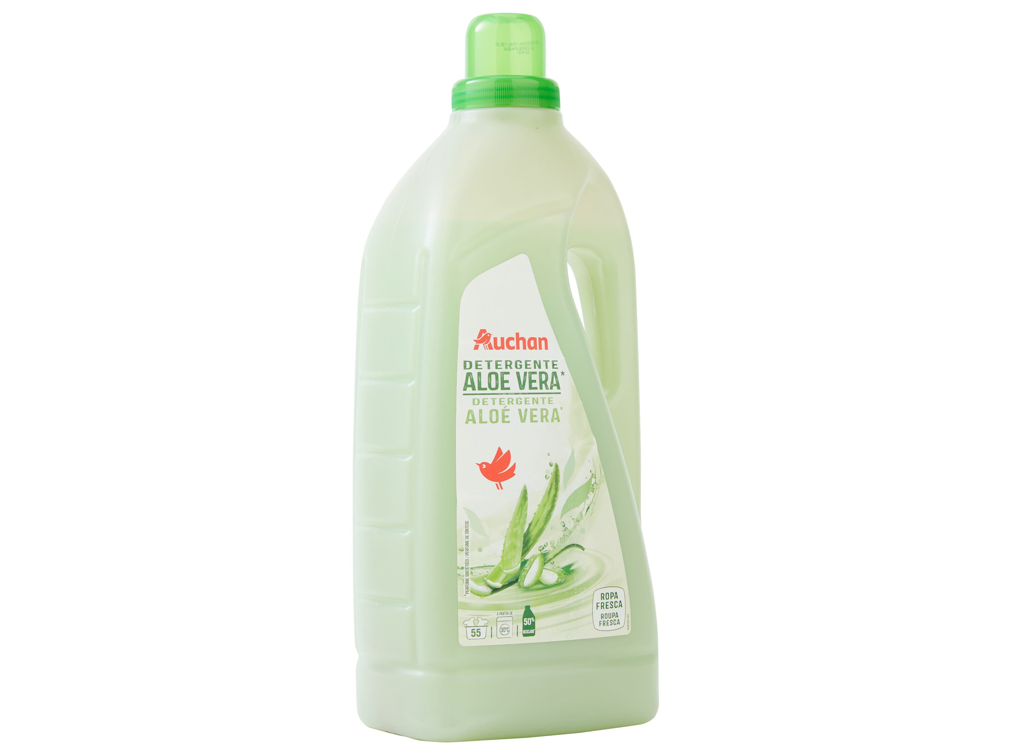 DETERGENTE ROUPA M&Aacute;QUINA L&Iacute;QUIDO AUCHAN ALOE VERA 55 DOSES image number 1