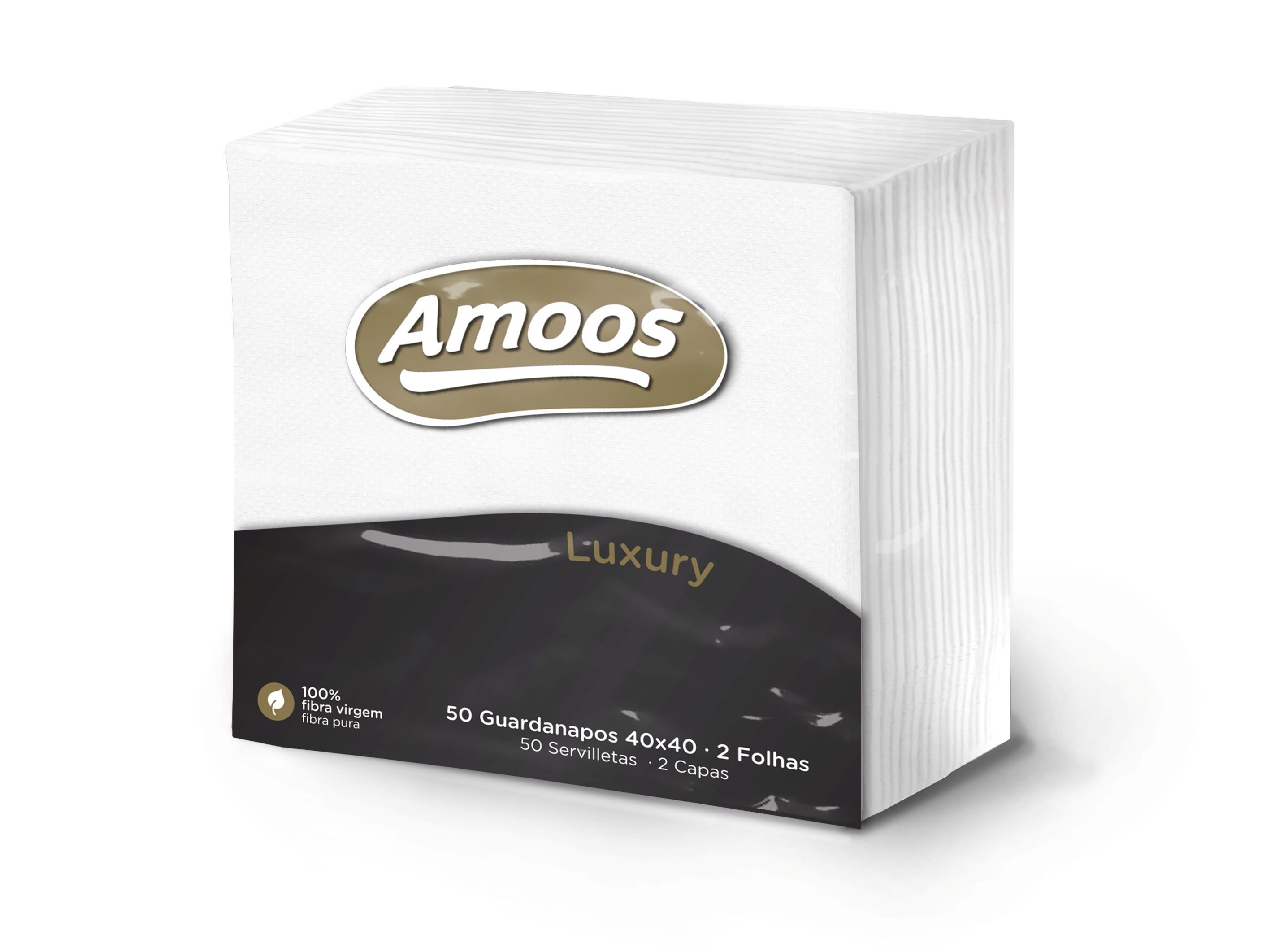 GUARDANAPOS AMOOS FOLHA DUPLA 40X40CM 50UN