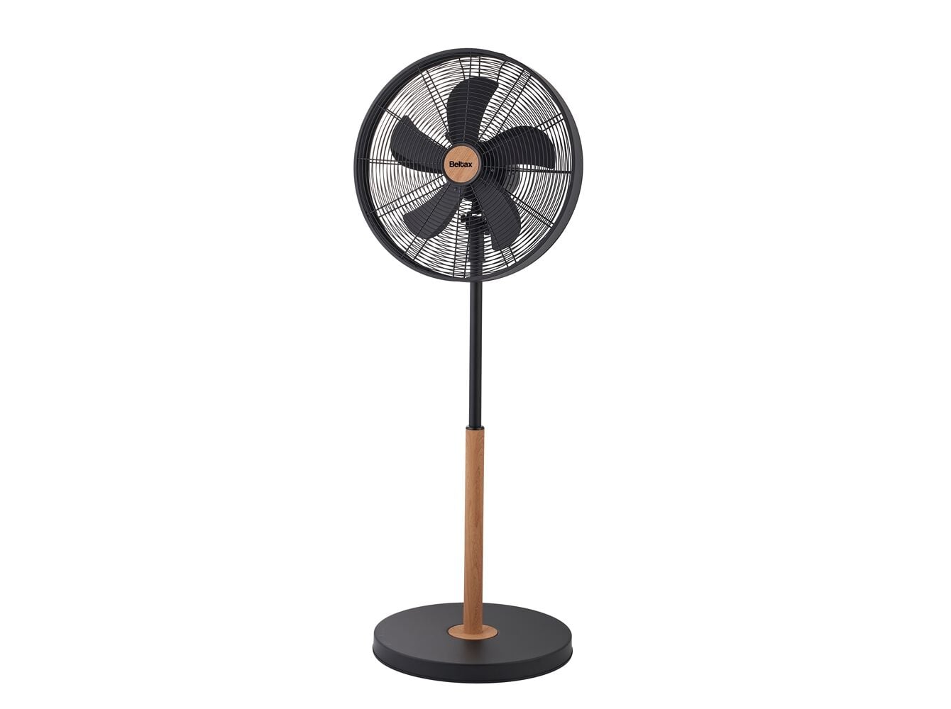VENTOINHA DE P&Eacute; BELTAX BSF4017 PRETO/MADEIRA 40CM