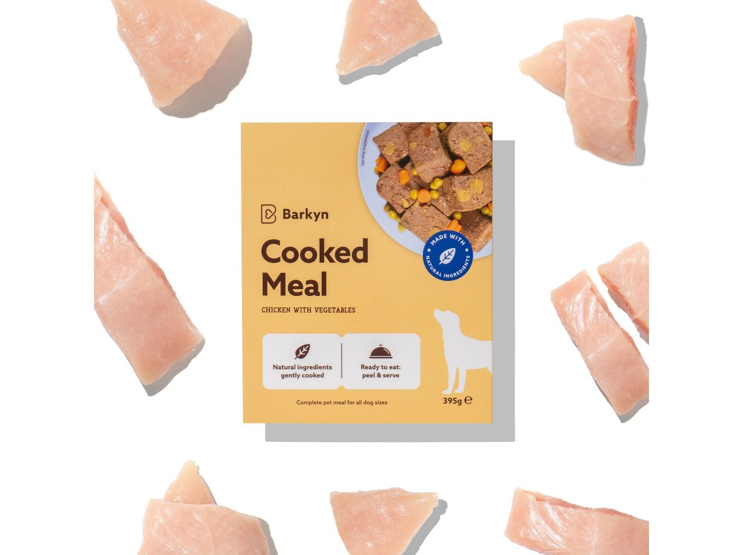 COMIDA H&Uacute;MIDA PARA C&Atilde;O BARKYN FRANGO FRESCO E CENOURAS 395G image number 2