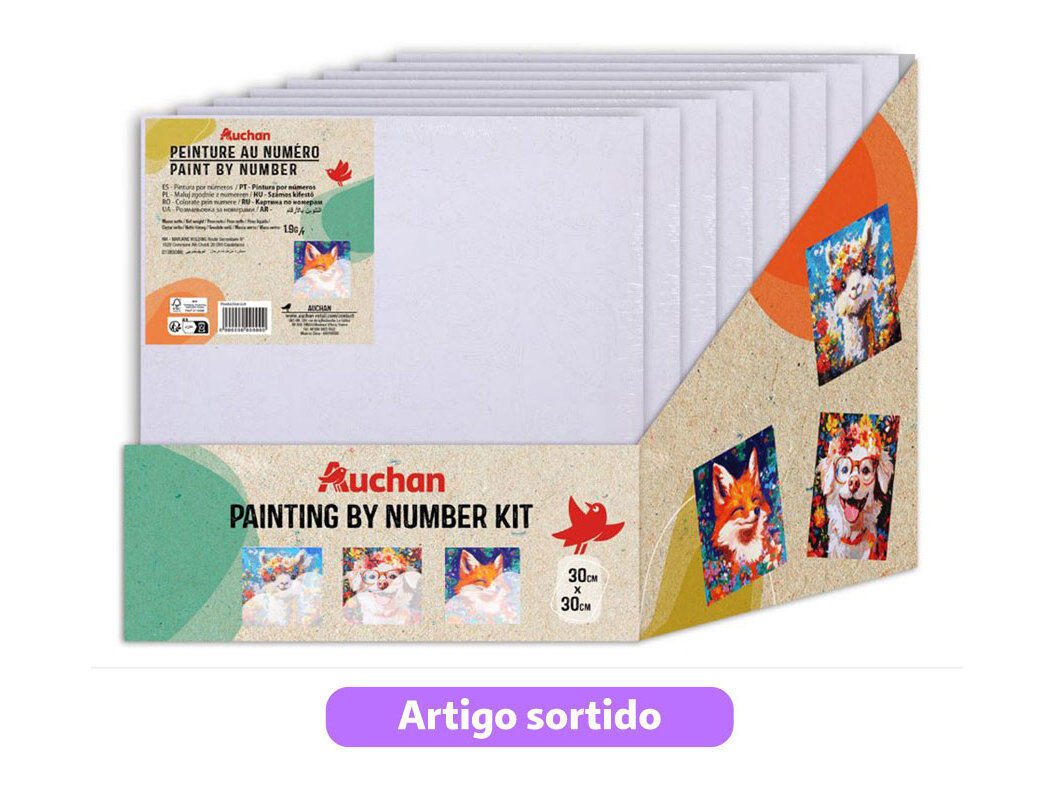 PINTURA POR N&Uacute;MEROS AUCHAN AMIGOS PELUDOS MODELOS SORTIDOS