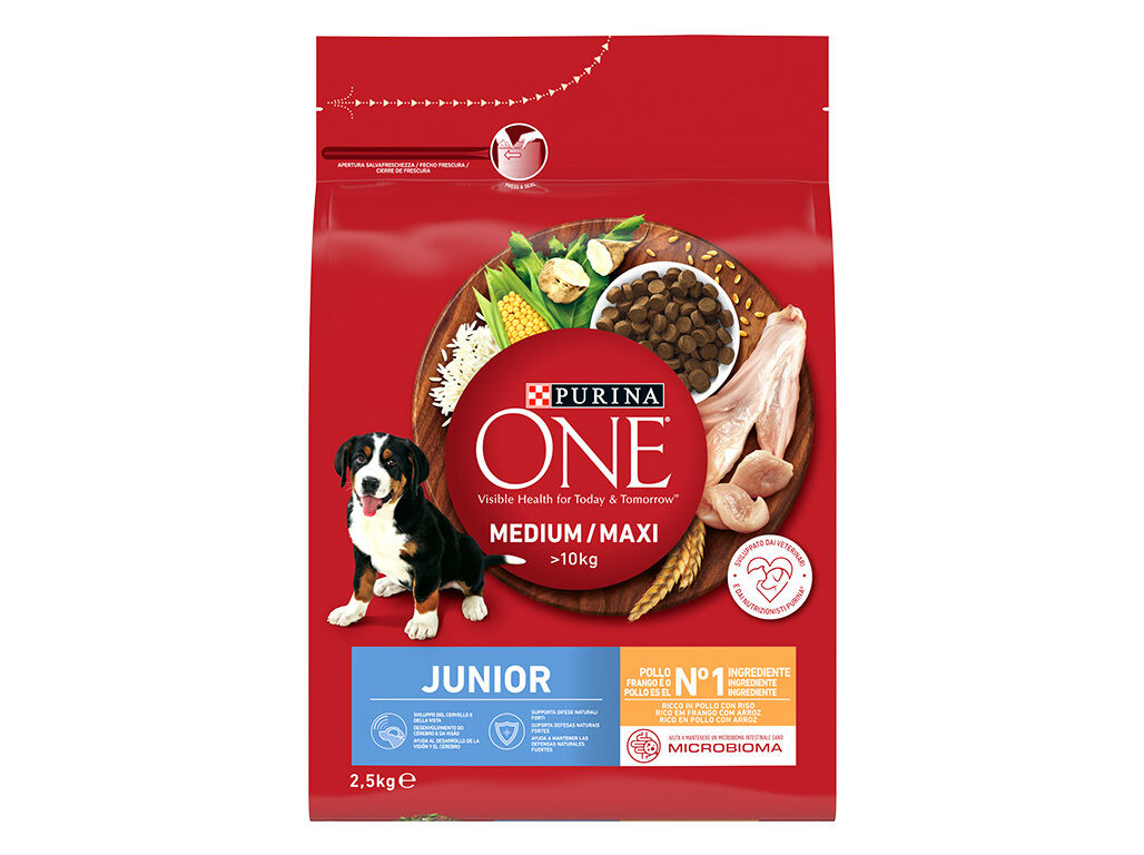 RA&Ccedil;&Atilde;O PARA C&Atilde;O PURINA ONE J&Uacute;NIOR COM FRANGO 2.5KG image number 1