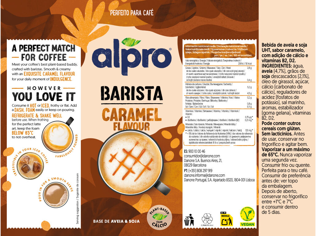 BEBIDA ALPRO BARISTA CARAMELO 1L image number 1