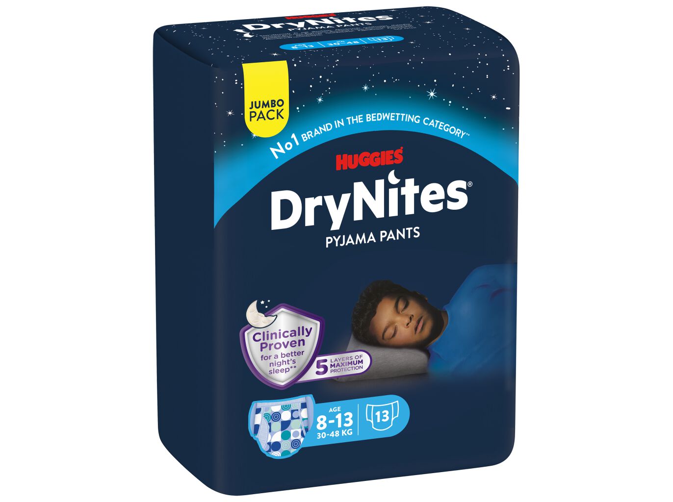 FRALDA CUECA HUGGIES DRYNITES MENINO 13UN