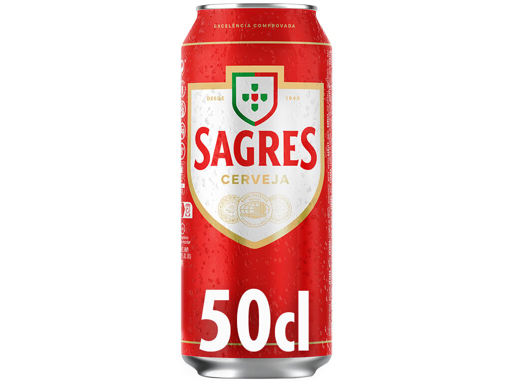 CERVEJA SAGRES COM &Aacute;LCOOL LATA 0.50L (SDR)