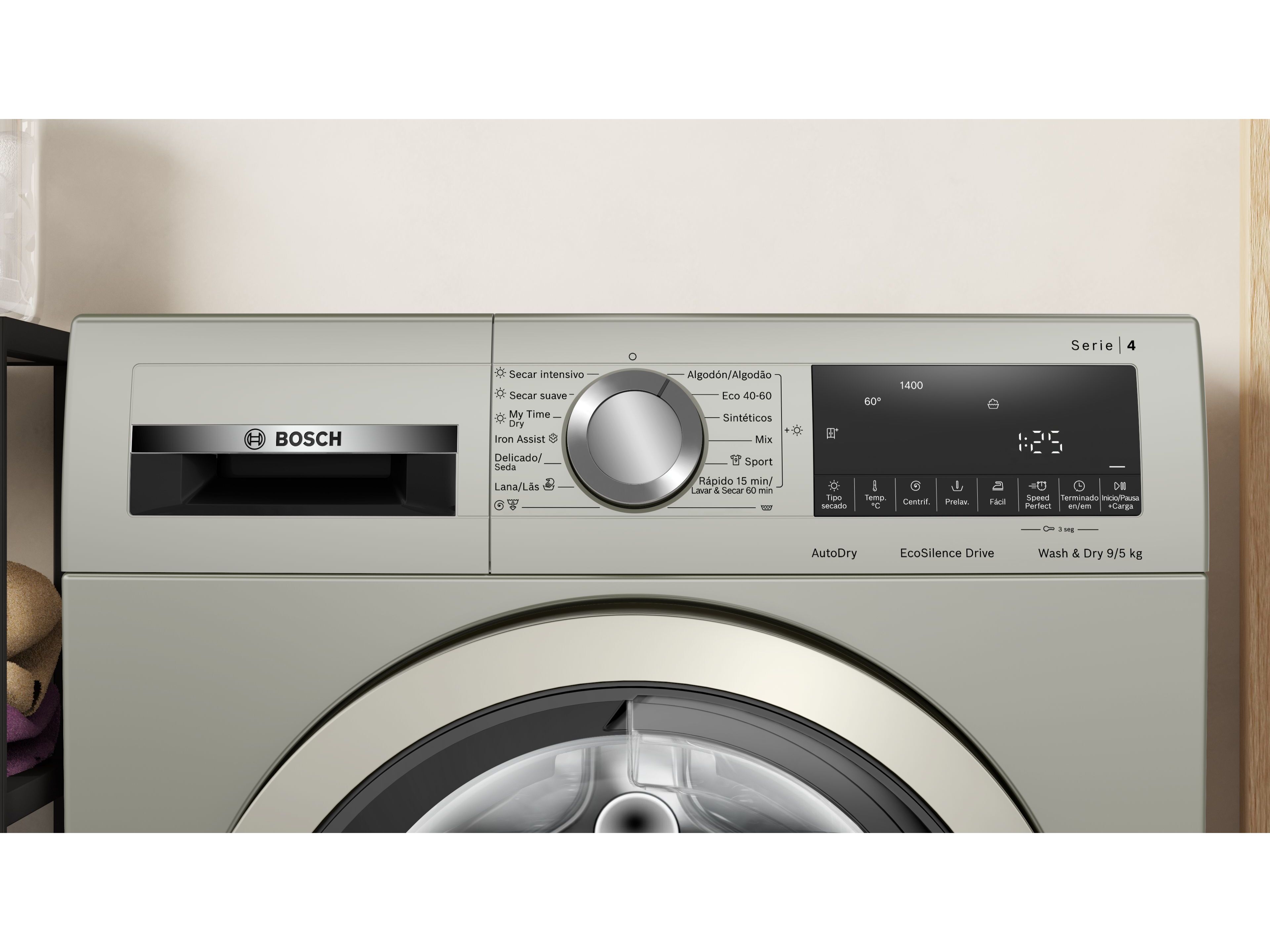 M&Aacute;QUINA DE LAVAR E SECAR ROUPA BOSCH WNA1341XES (9/5KG E INOX) image number 1