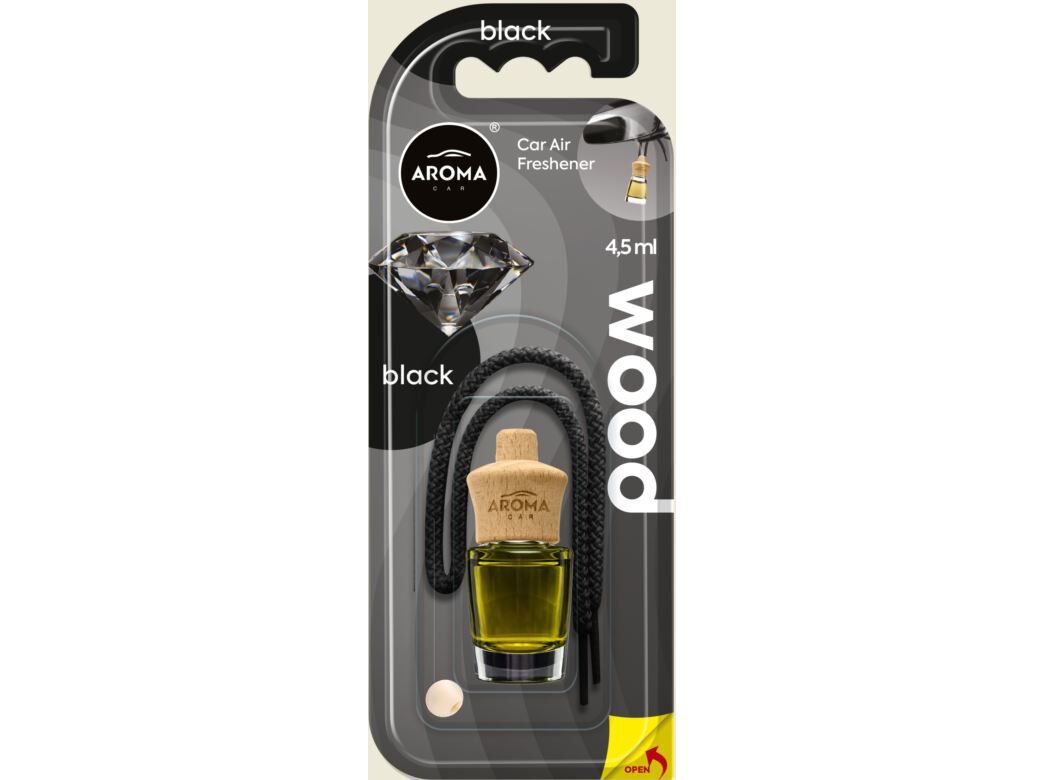 AMBIENTADOR AUTO AROMA CAR WOOD 4.5ML BLACK image number 0