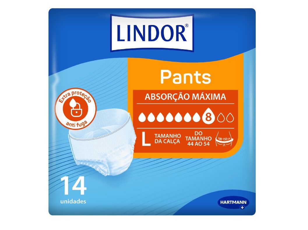 FRALDAS INCONTIN&Ecirc;NCIA MAXI TAMANHO G LINDOR 14UN image number 0