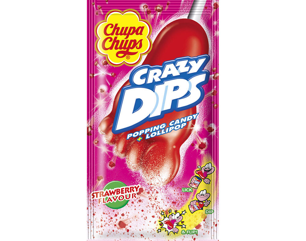 DROPS CHUPA CHUPS CRAZY DIPS MORANGO 14G image number 0