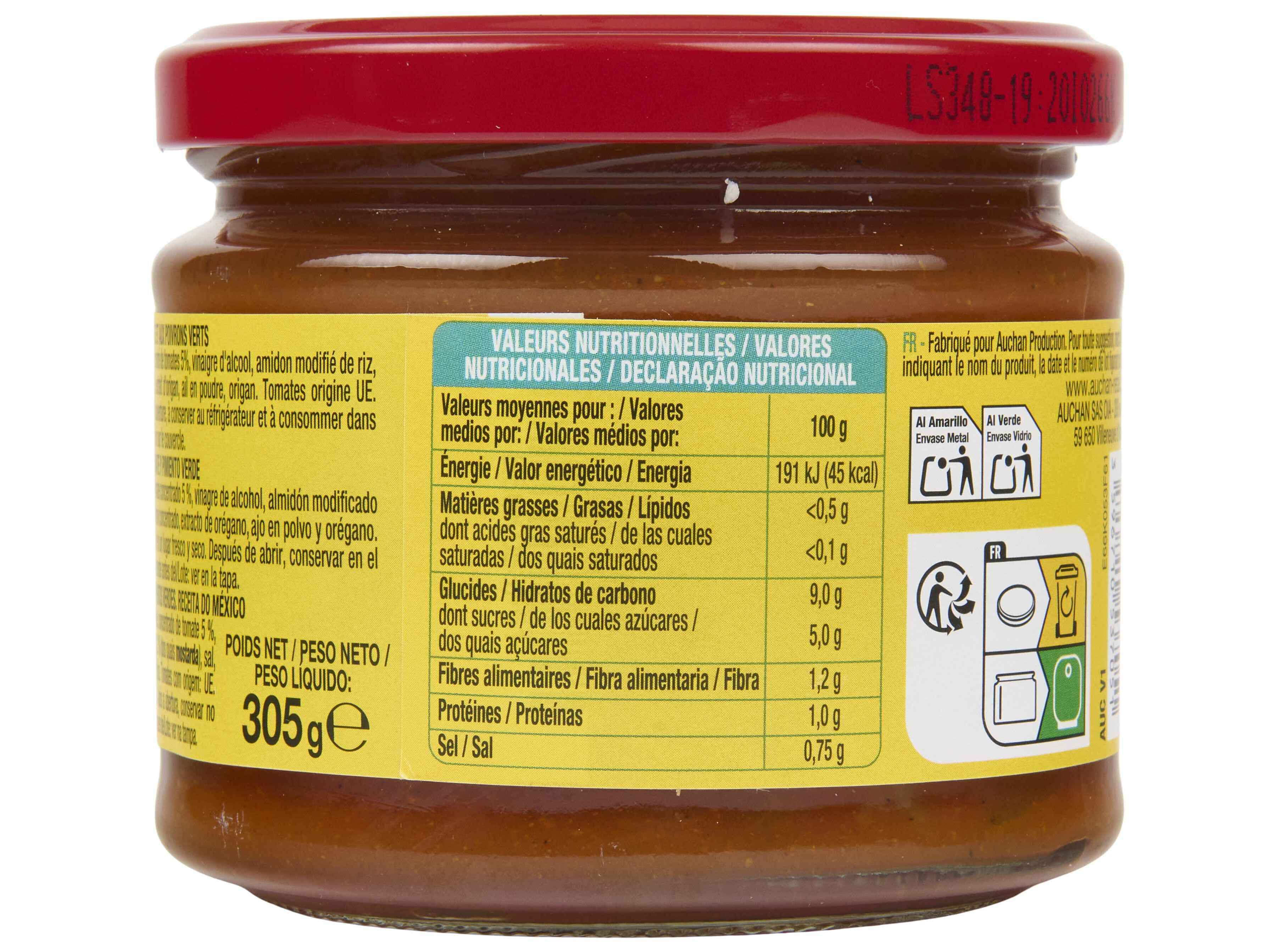 MOLHO AUCHAN MUITO PICANTE 305G image number 2