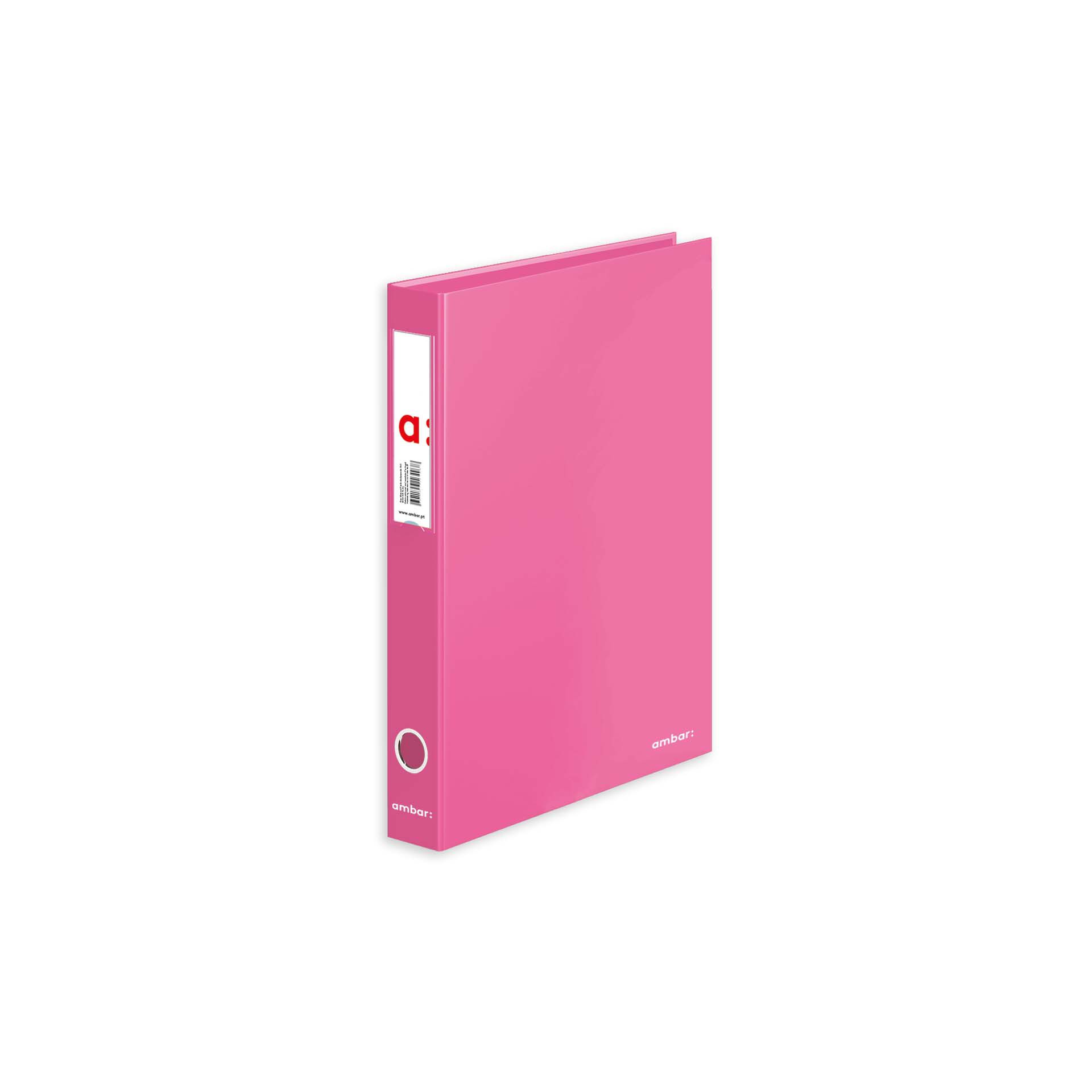 PASTA ARQUIVO A4 AMBAR LOMBADA ESTREITA LISA ROSA image number 0