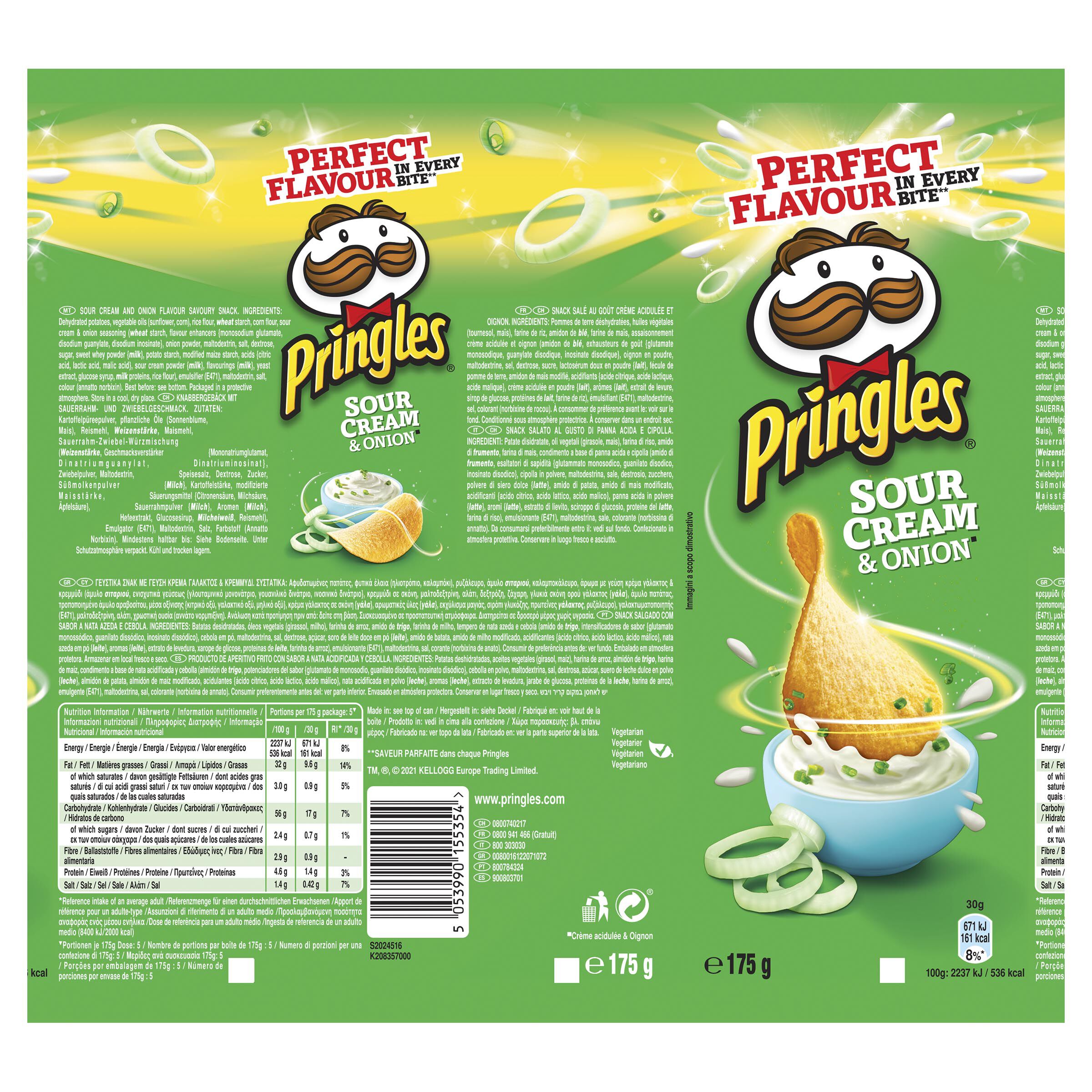 APERITIVO PRINGLES NATAS & CEBOLA 175G image number 1