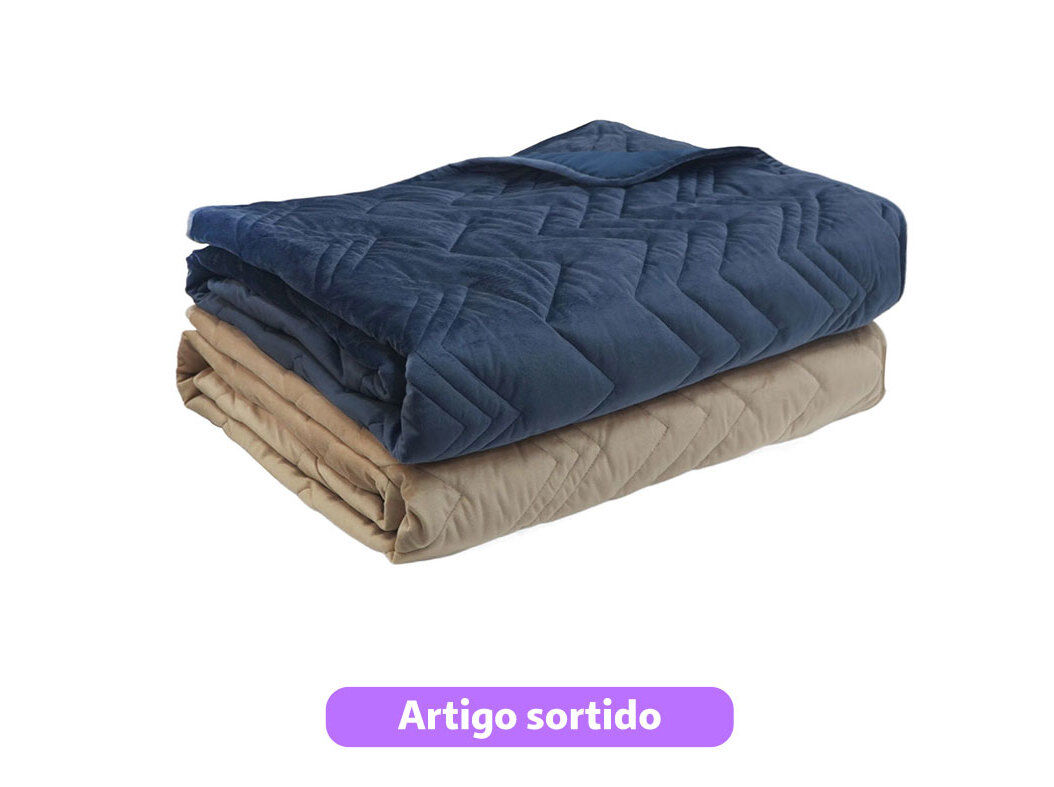 COLCHA AVELUDO ACTUEL 160X220CM CORES SORTIDAS
