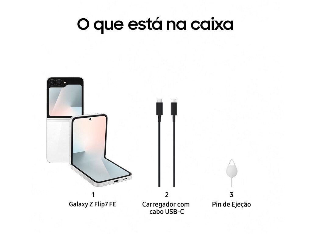 SMARTPHONE SAMSUNG GALAXY Z FLIP 7 FE 256GB BRANCO image number 4