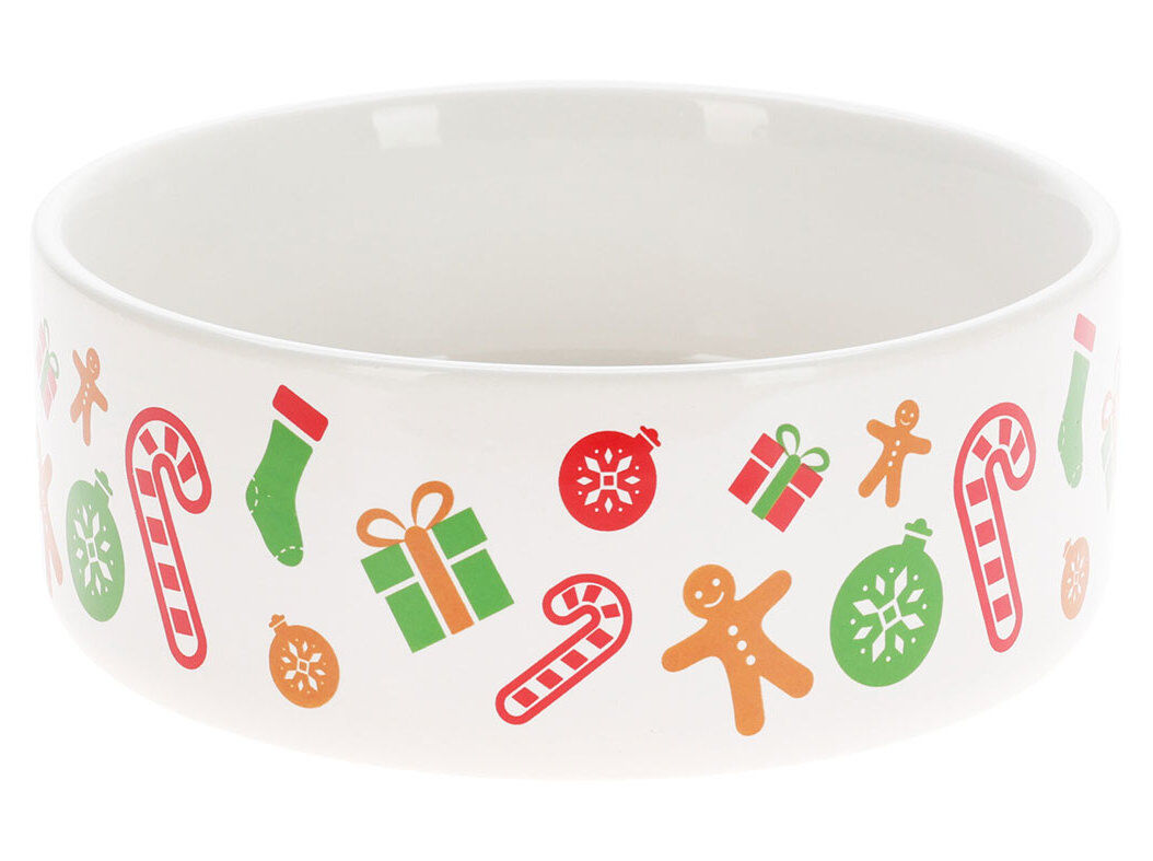 COMEDOURO NATAL DOGS COLLECTION CER&Acirc;MICA 16CM image number 0