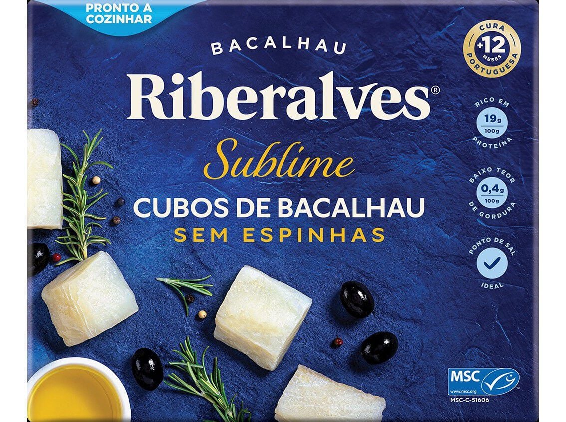 CUBOS BACALHAU RIBERALVES S/ ESPINHAS SUBLIME 400G image number 0