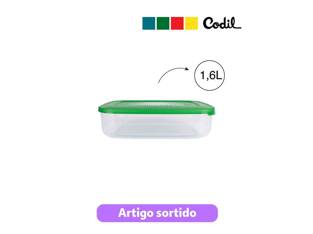 CAIXA RECTANGULAR CODIL 23.5X15.5X3.5CM CORES SORTIDAS