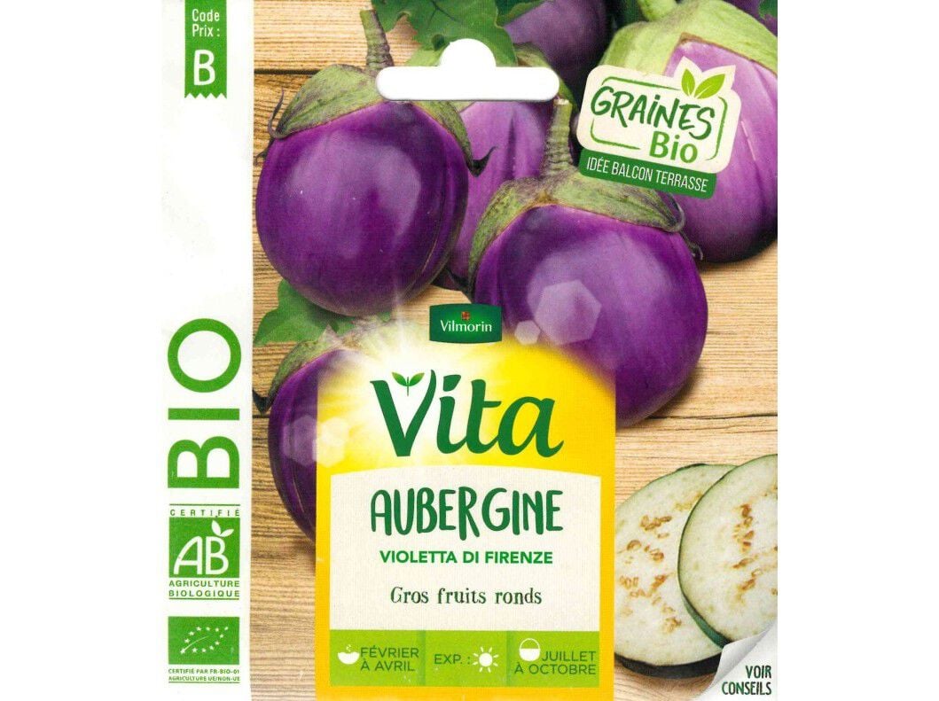 SEMENTES HORTICOLAS VITA BIO BERINGELA