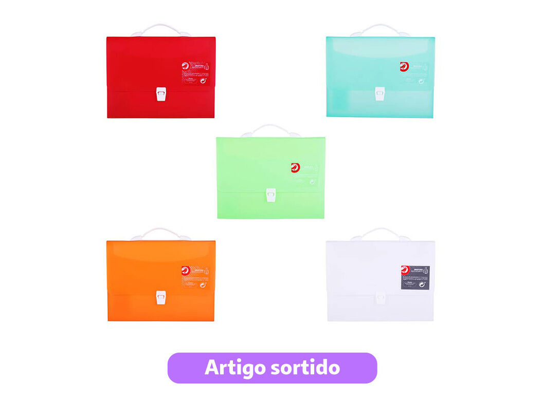 PASTA COM PEGA AUCHAN PL&Aacute;STICO TRANSPARENTE 40MM CORES SORTIDAS image number 0