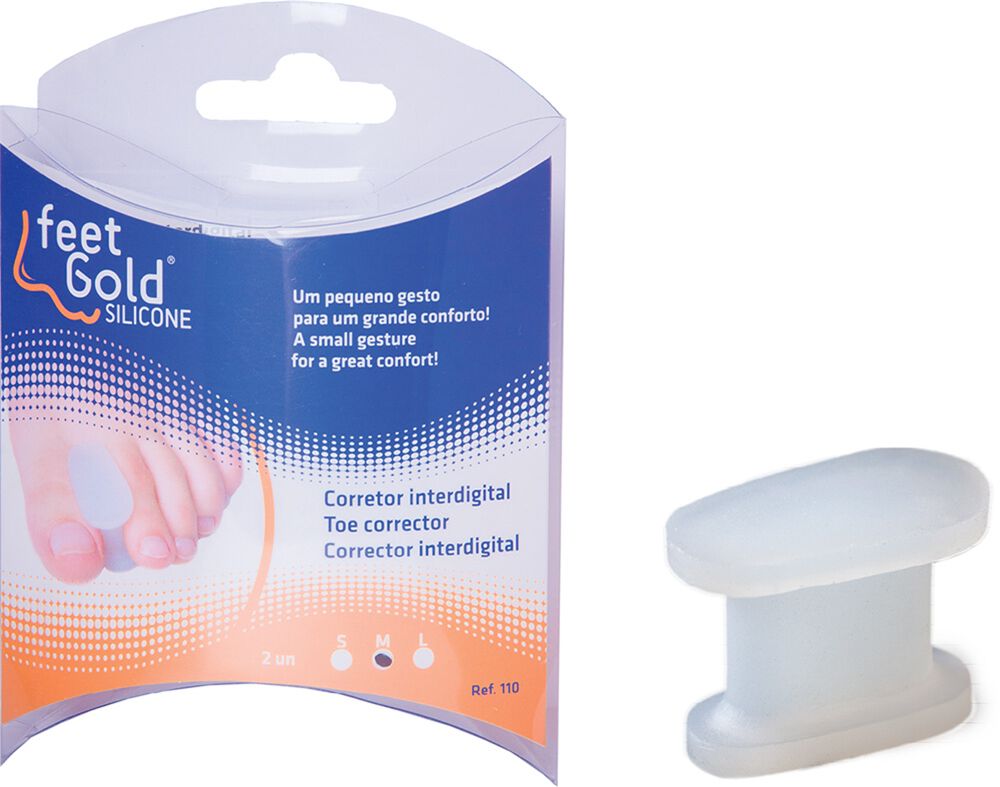 CORRETOR ORTOSILICONE INTERDIGITAL FEET GOLD TAMANHO S 1 PAR image number 0