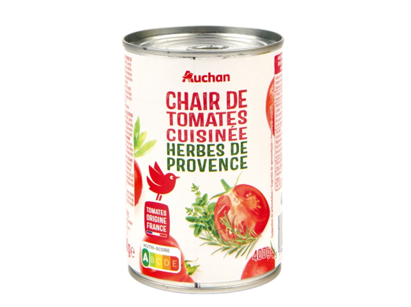 PREPARADO TOMATE AUCHAN COZINHADO COM ERVAS PROVENCE 400G image number 0