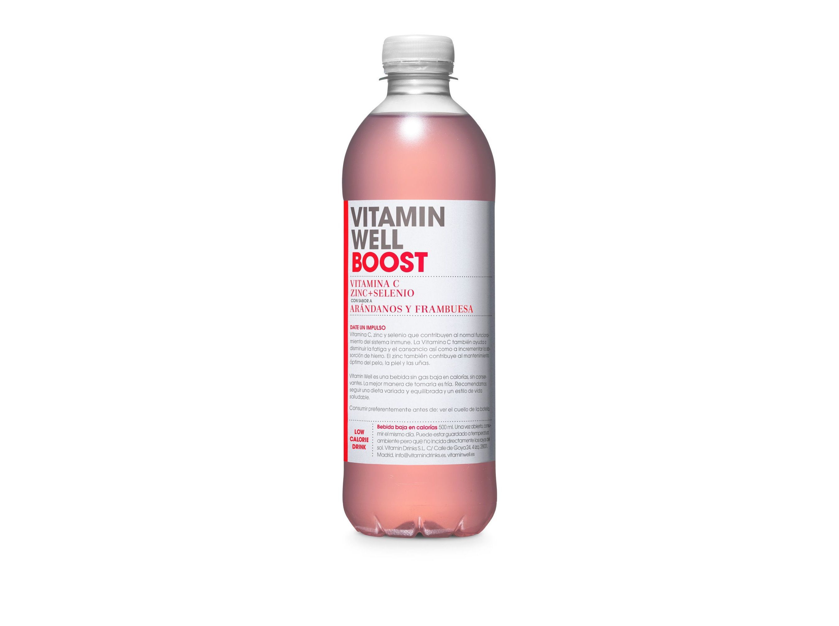 BEBIDA ISOT&Oacute;NICA VITAMIN WELL BOOST ARANDO/ FRAMBOESA 500ML